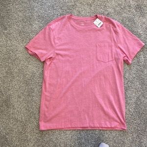 Brand new large J.Crew pink t-shirt with front pocket
